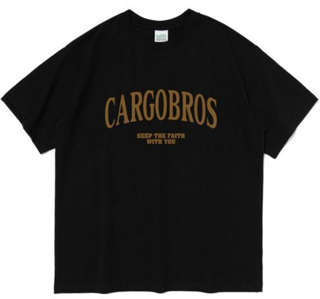 카고브로스 ARCH LOGO OVER SHORT SLEEVE T-SHIRT BLACK