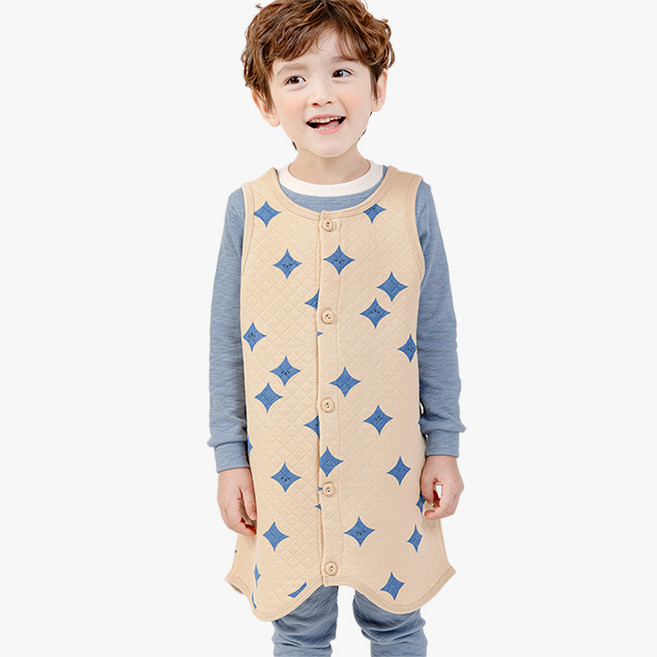 멜리스 국내생산 아동용 다이아 보온 삼중지 수면조끼