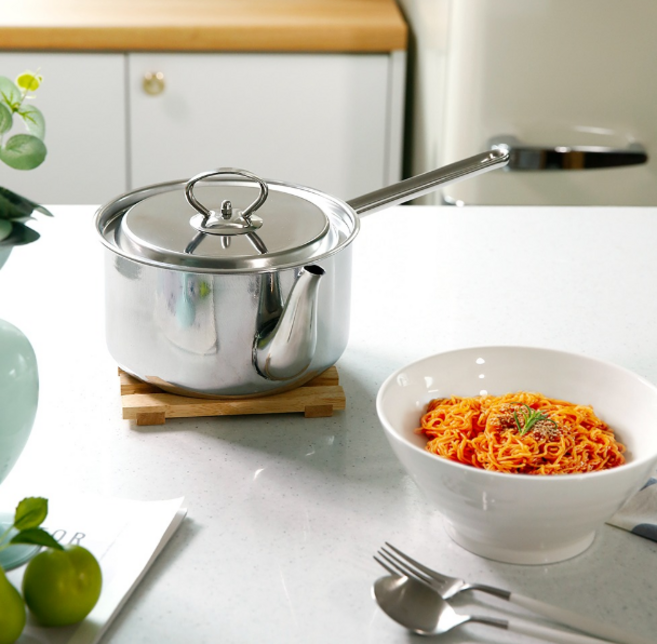 국산 스텐 인덕션 주전자 냄비 18cm 짜장라면 비빔면 이국주냄비, 2.8L