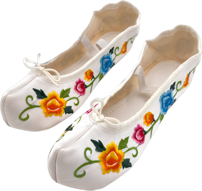 국산 꽃자수 코슈즈 한국무용슈즈 국산 수제작 코슈즈 라라, 흰색