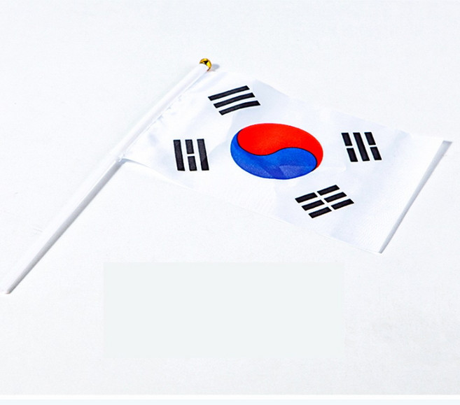 응원용 태극기 미니 가정용 국기 행사용 상품 경기 깃발세트 14x21cm, 1개