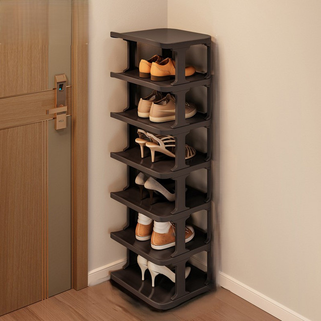 덴코 공간활용 수납 신발 정리대, 1개, 블랙 7단