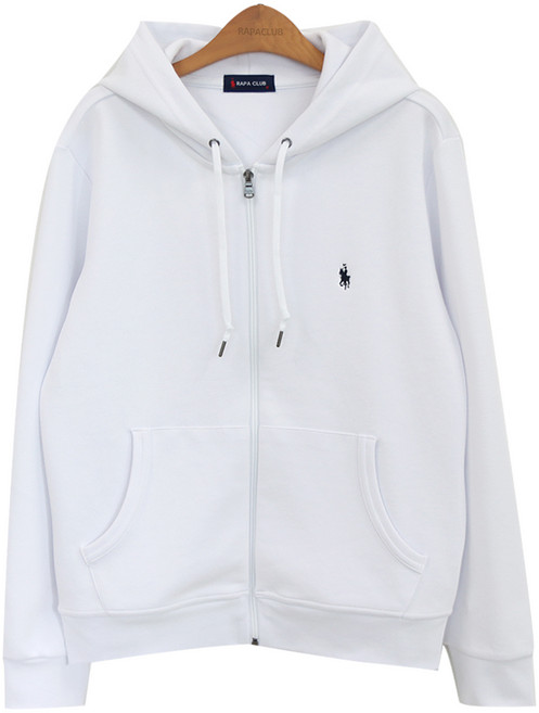 라파클럽 남녀공용 특양면 후드 집업 긴팔 티셔츠