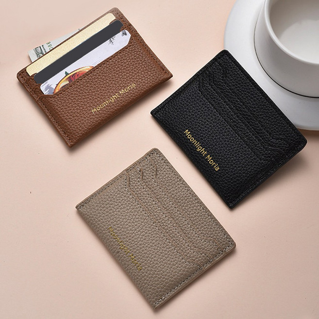 남녀공용 가죽 심플카드지갑 지폐수납 명함지갑
