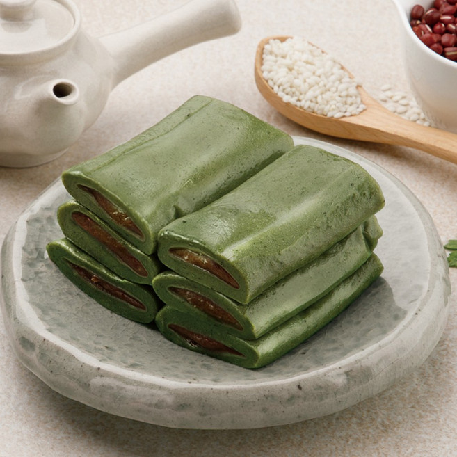 [시루조아] 우리쌀 굳지않는 쑥 앙꼬절편 600g 개별포장 떡, 10개, 60g