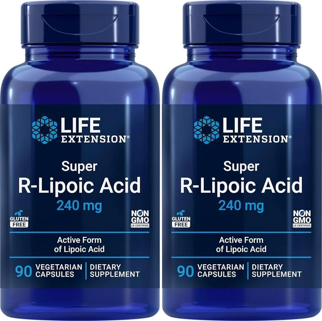 라이프익스텐션 슈퍼 R-리포산 240mg 캡슐 90정 2팩, 2개 - 쿠팡