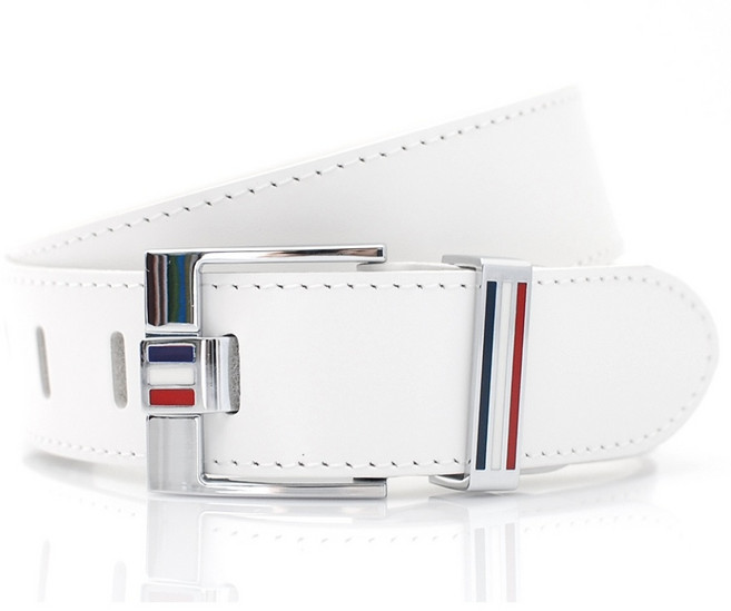 카시니 이탈리아 천연 통가죽 벨트 3.3cm 골프 캐주얼 빅사이즈 가능 (CSBT009) <국내생산>, S, 화이트, 1개