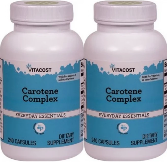 비타코스트 카로틴 콤플렉스 6mg 비타민 A 3000mcg, 2팩, 240정 - 쿠팡
