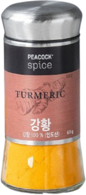피코크 PEACOCK 강황 60g 인도산 육류 노린내 제거 카레 요리, 2개