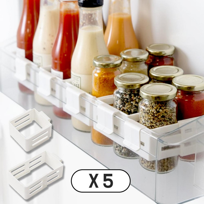 깔끔더하기 냉장고 정리 칸막이 수납함, 5개
