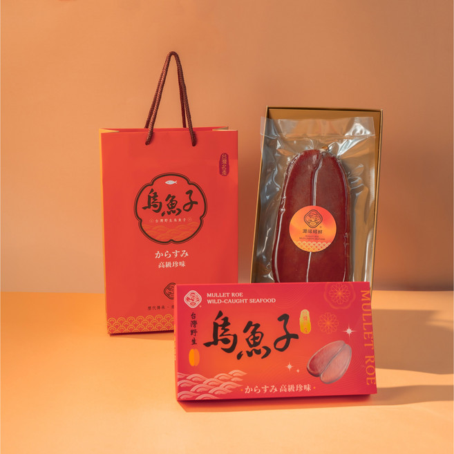 源味蟳鮮 烏魚子禮盒 雲林口湖產地直銷, 1套, 4兩一片（含禮盒組）, 150g