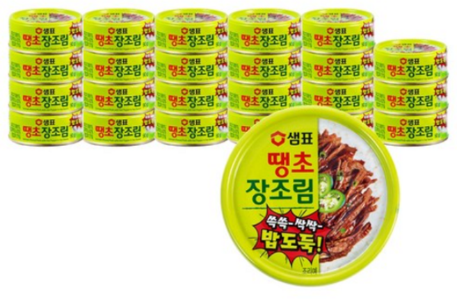샘표 땡초 장조림 통조림, 90g, 72개