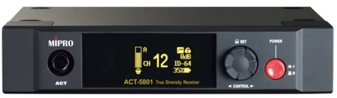 MIPRO 5 GHz 數位單頻道接收機, 黑色, ACT-5801主機+Type-C充電手持式麥克風