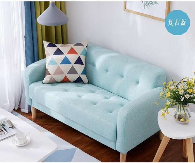 패브릭 3인용 쇼파 기능성 모듈 거실 원룸 편안한 가정용 대기실 소파 스윙, G. 빈티지 블루