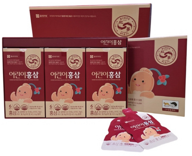 우리아이 성장면역영양제 어린이면역력 국내산 6년근홍삼농축액 5중복합기능성 어린이홍삼 3~15세까지 사포닌 SPT영양제, 30회분, 2박스