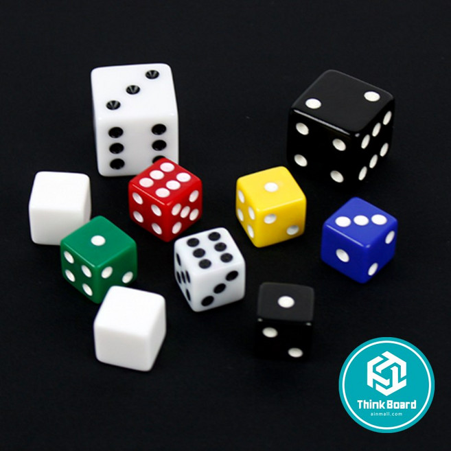 [씽크보드] 점 주사위 - 소형 (1.5cm), 민무늬, 1개