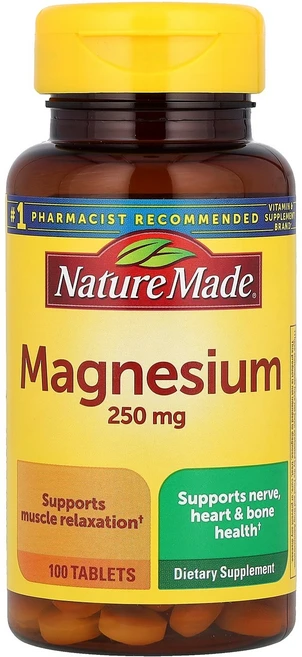 Nature Made 마그네슘 250mg 100정 2개, 2세트 - 쿠팡