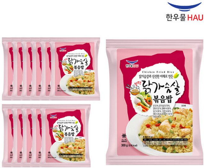 [자연맘스토리] 한우물 닭가슴살 볶음밥 300g x 12개