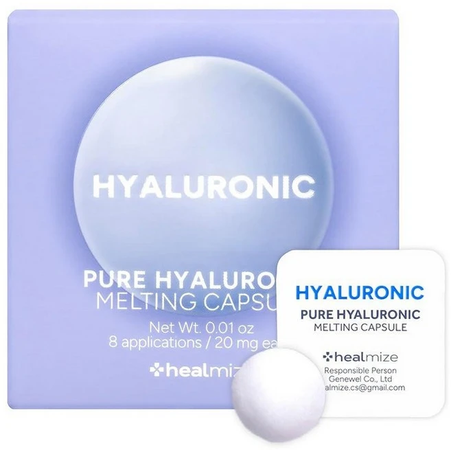 Healmize 순수 히알루론산 멜팅 캡슐 - 강렬한 수분 공급을 위한 | 민감한 피부를 한국 스킨 케어 세럼 토너 및 모이스처라이저를 하이드레이션 부스터 30캡슐 20541, 8 Count, Hyaluronic Capsules - 쿠팡