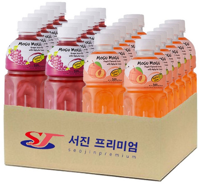 (서진프리미엄) 모구모구 2종혼합(포도+복숭아) 320mlx24ea, 320ml