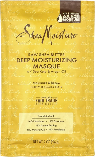 SheaMoisture 무가공 시어버터 해조류 및 아르간오일 함유 딥 트리트먼트 마스크 56g(2oz), SheaMoisture무가공시어버터해조류및아르간오일함유, 56g, 1개 - 쿠팡