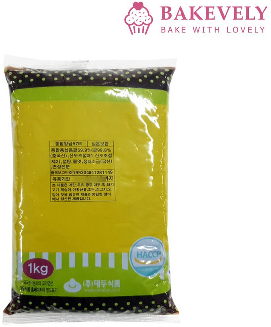 대두식품 통팥앙금 57m 적 앙금 만주 붕어빵 양갱 1kg, 1개