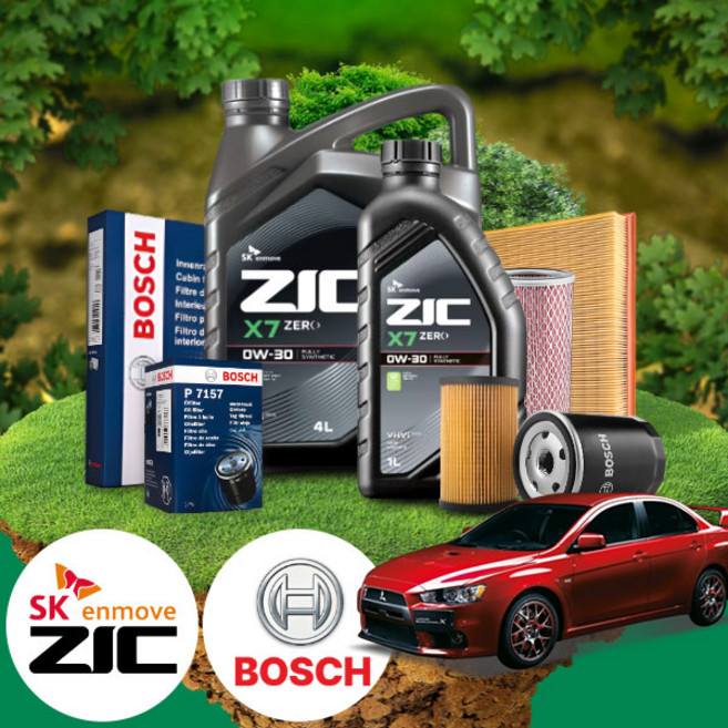 [공임나라패키지] 미쯔비시 랜서에볼루션 가솔린 합성 필터 지크제로 0W30 엔진오일 6L 교환세트 (오일필터+에어클리너 포함) (96~16년형)