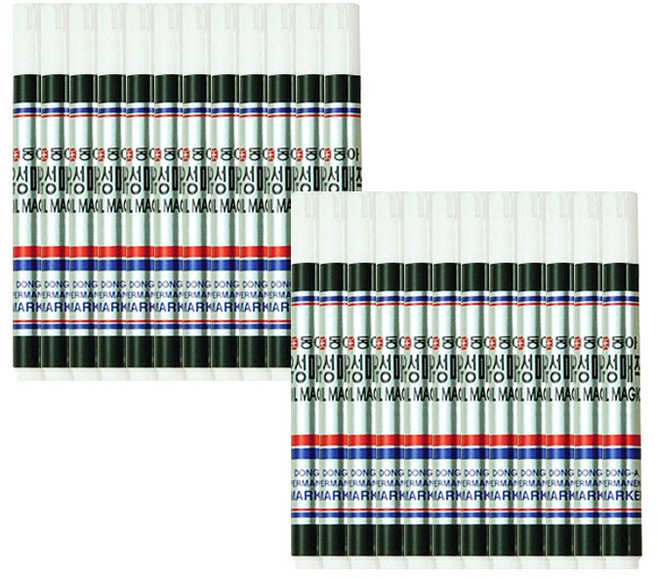 동아 유성매직 검정(24자루)