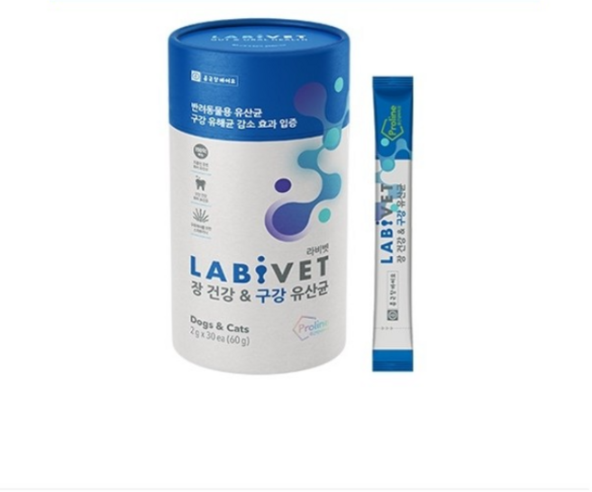 종근당 라비벳 장 건강 & 구강 유산균 60g (2gx30p), 30회분, 장건강/유산균, 1개