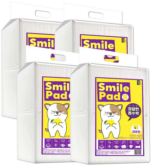 씨엔앨라이프 스마일패드 레몬향, 4개, 100개입