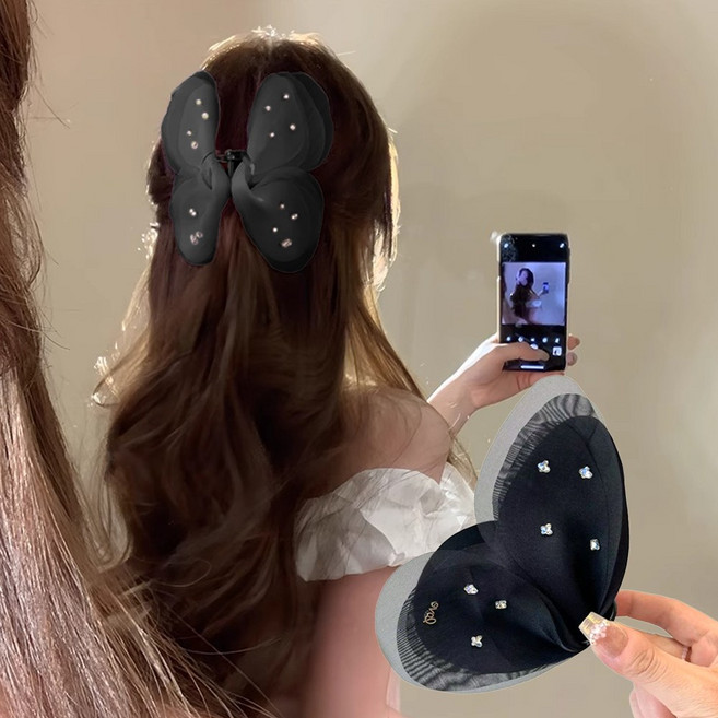 [MSMULTIVERSE] 묶는 순간 여신각 우아한 나비 리본 고급 올림머리 반묶음 대형 헤어 집게핀