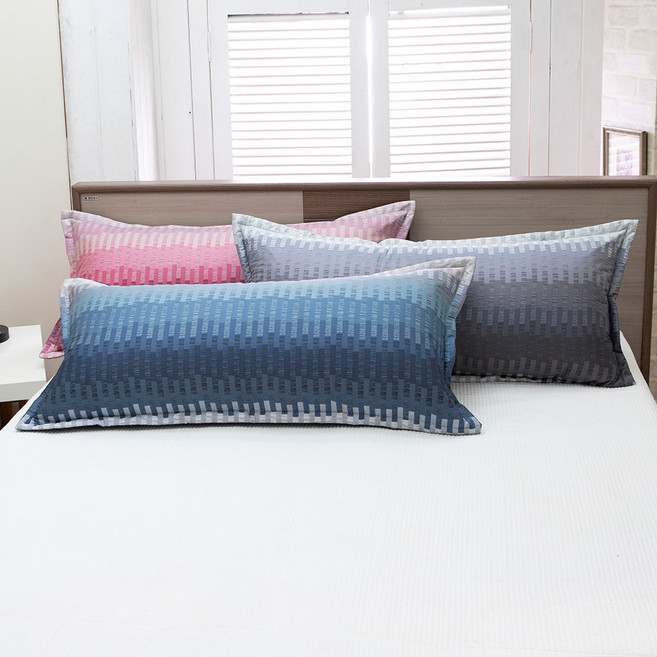 꿀몽 헤드쿠션커버 2인용베개커버 대쿠션 50X100, 스케얼 핑크