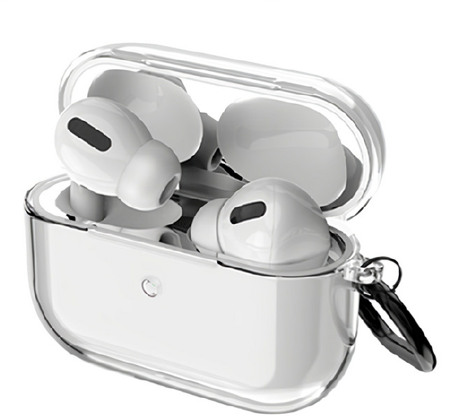 신지모루 변색방지 에어팟 TPU 케이스 + 철가루 방지 스티커 + 카라비너 세트, 에어팟 프로, 투명(케이스), 1개