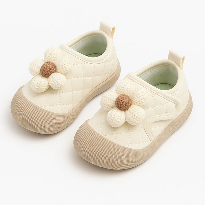 데이지플라워 아기신발 운동화 돌아기 유아 주니어 키즈 벨크로