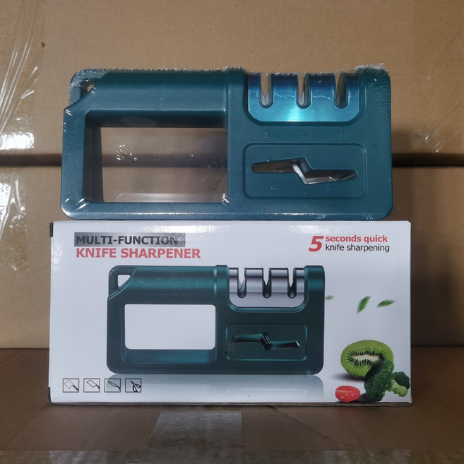 4 in 1 다이아몬드 빠른 칼갈이 가정용 수동 연마석 주방용품, 녹색[일반 칼날]