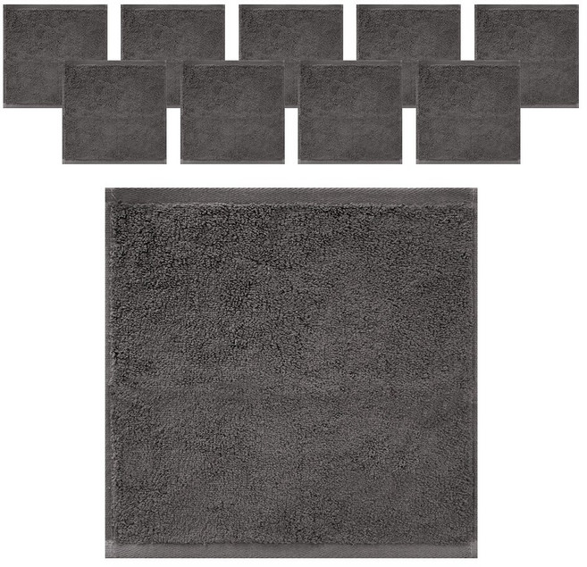 송월타월 최고급면 딥컬러 카페행주 핸드타올, 회색, 10개