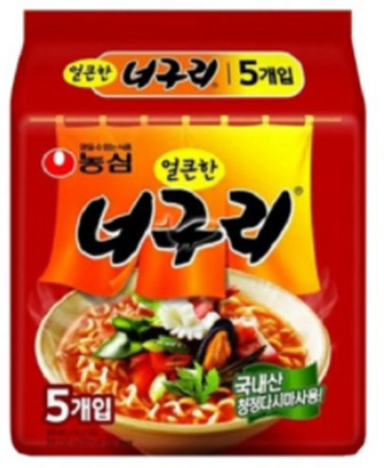 농심 얼큰한 너구리 120g, 35개