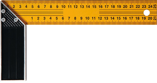 블루텍철직자 직각자(알루미늄 눈금) BD-CA150, 1개