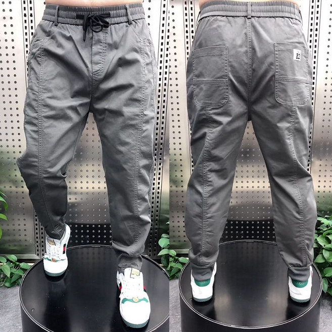 FEIJUN 남성용 밴딩 카고 스판 조거 팬츠 4450A