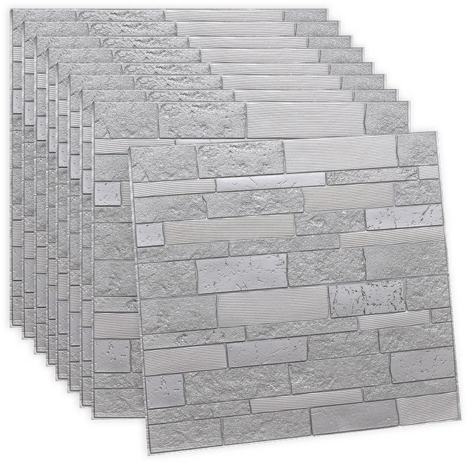 가남 이음새 없는 보온 단열 폼블럭 접착식 폼타일 70cm x 70cm, 10개, 그레이