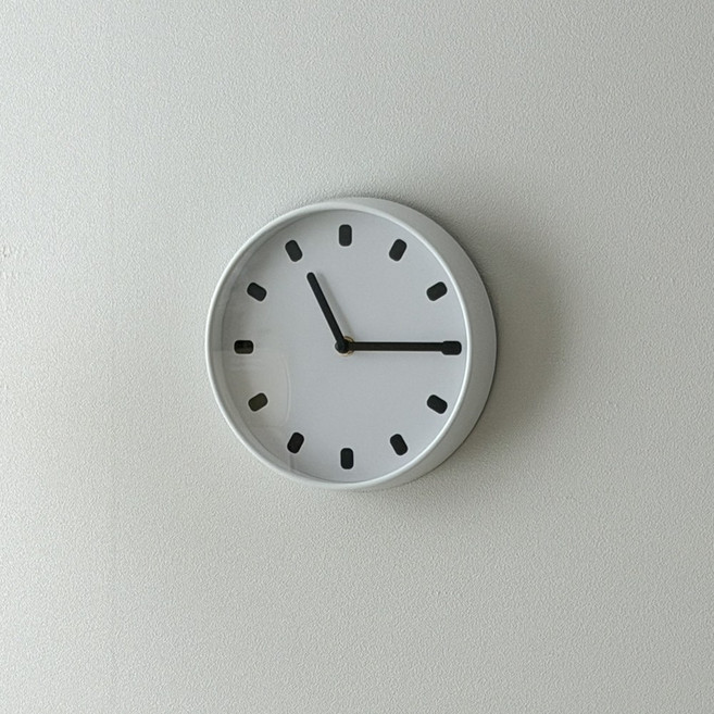 무디 미니 무소음 벽시계, 무디시계 - 화이트