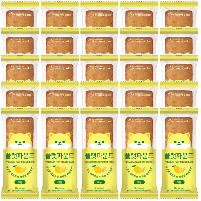 맘스케이크 오븐에 구운 플랫파운드 레몬맛, 25개, 50g