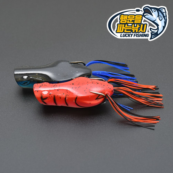 [행운을파는낚시] 탑 포퍼 프로그(14g) 가바쪼 프로그웜 탑워터 개구리웜 배스 가물치, 02. 화이트, 1개, 14g