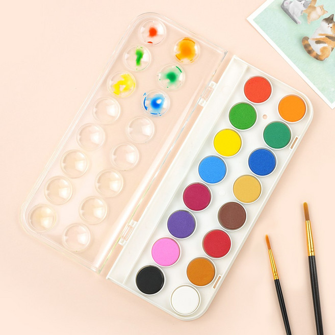 고체 물감 16색 1종 1개, 7g