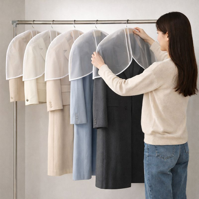 노아루 길이무관 먼지차단 옷커버, 1개, 5개입