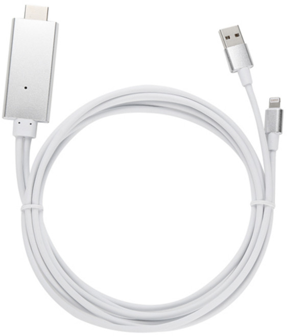 NEXT 820A 아이폰 to HDMI 미러링(화면전송) 2M