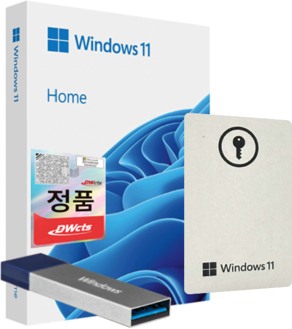 한국 마이크로소프트 정품 윈도우11 Home FPP 처음사용자용 영구제품키 설치USB Windows11, ezPDF, 사은품 증정 종료