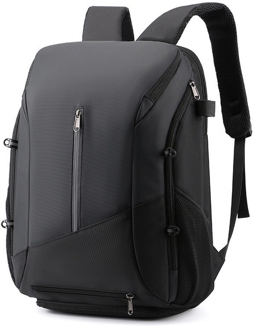 남녀공용 경량 다용도 스포츠 직장인 사회인 야구가방 방수 백팩 축구 베드민턴 농구 테니스 신발수납 건습분리, 블랙, 1개