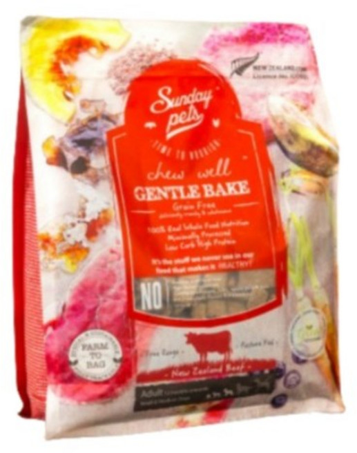 선데이펫 젠틀베이크 1.3kg 지위픽 타입 그레인프리 오븐베이크 강아지사료 사은품 증정, 소, 2.6kg, 1개