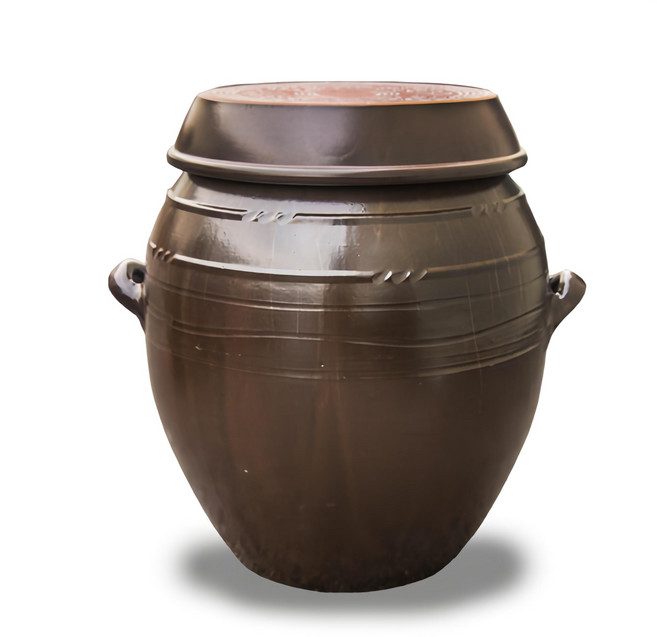 장수옹기 숨쉬는 옹기 항아리 소금 오미자 막걸리 된장 장독대, 1개